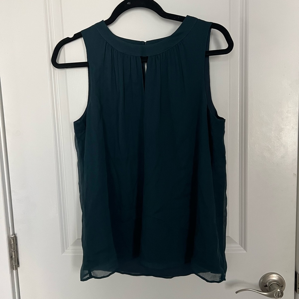 J.Crew emerald green keyhole tank